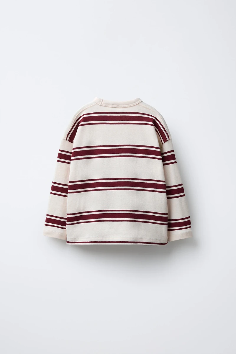 EMBROIDERED STRIPED T-SHIRT