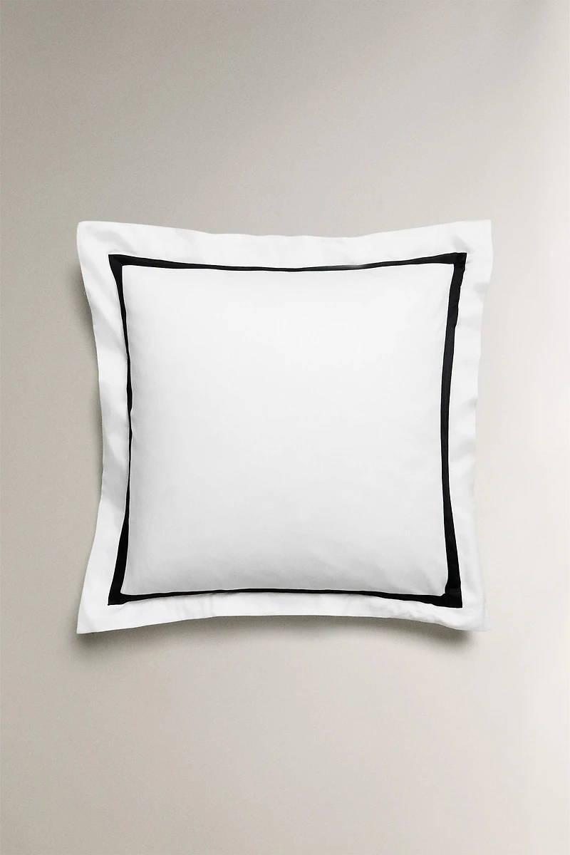 BORDERED SATEEN PILLOWCASE