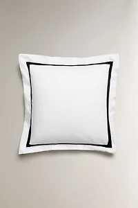 BORDERED SATEEN PILLOWCASE