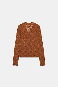 LACE BUTTON TOP