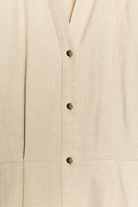 LINEN BLEND SHIRTDRESS