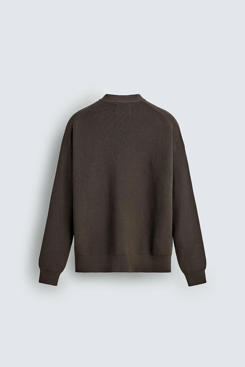 COTTON TEXTURED CARDIGAN