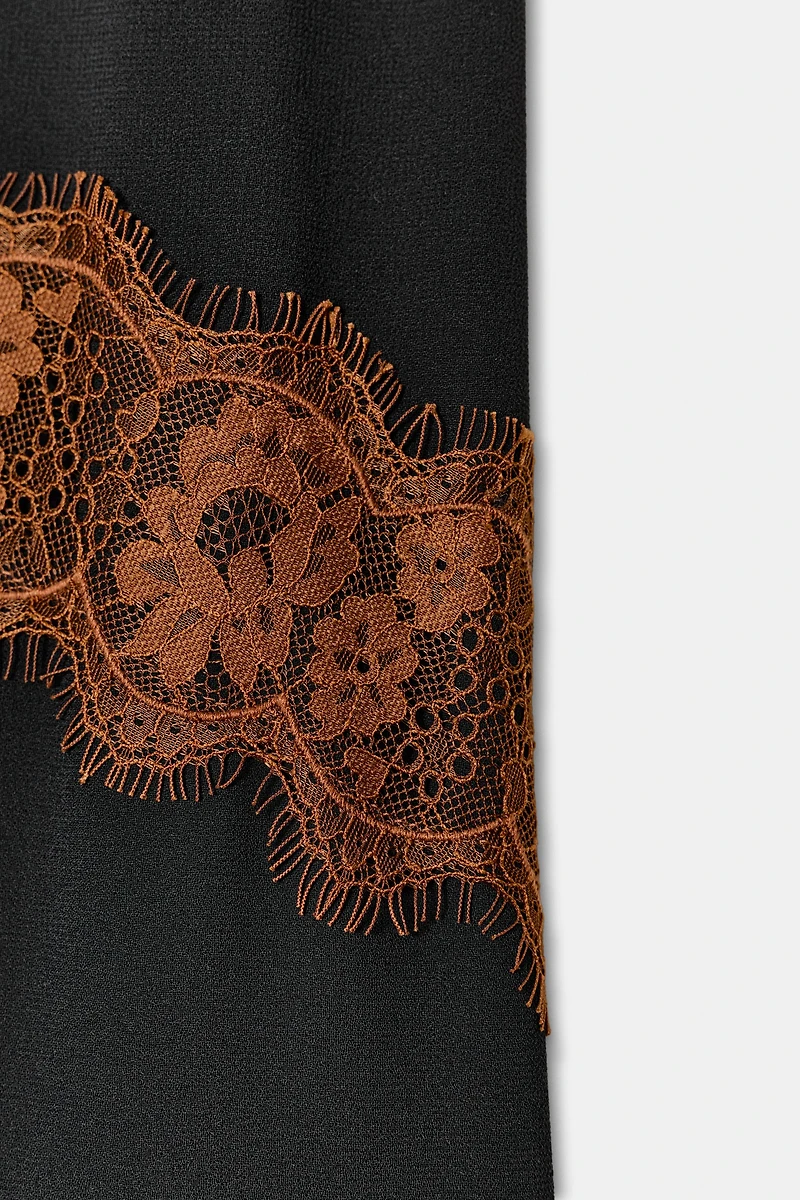 SHORT COMBINATION LACE DRESS