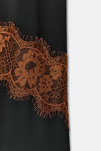SHORT COMBINATION LACE DRESS