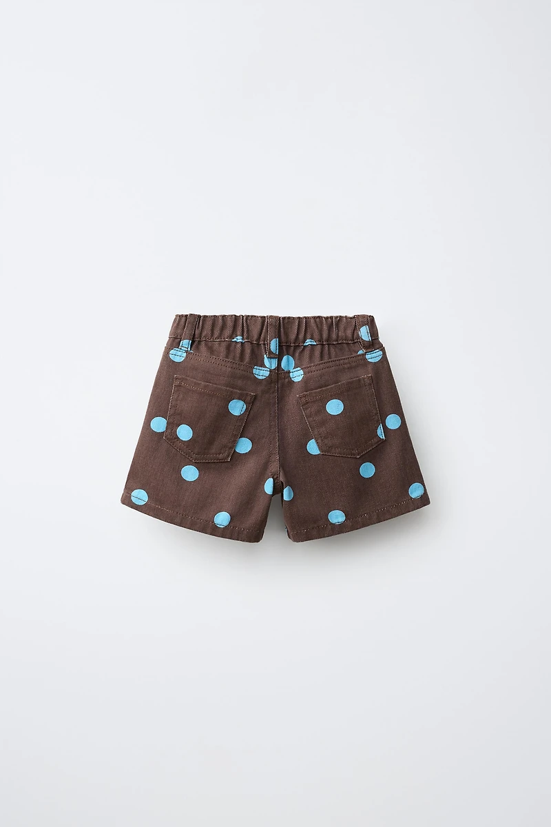 POLKA DOT TWILL SHORTS