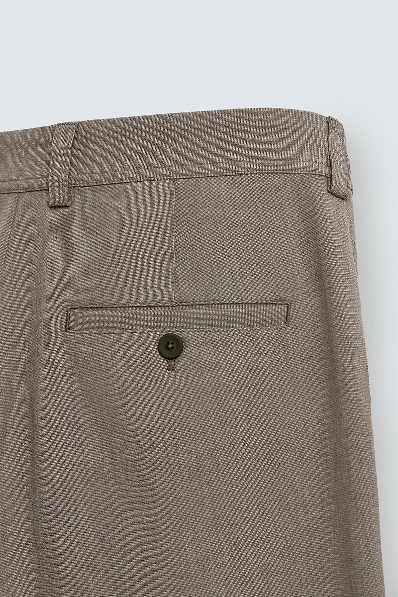 TEXTURED STRETCH PANTS