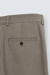 TEXTURED STRETCH PANTS