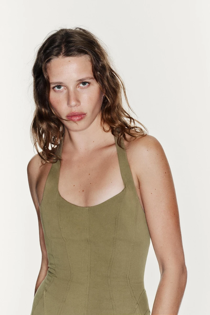 SHORT HALTER DRESS