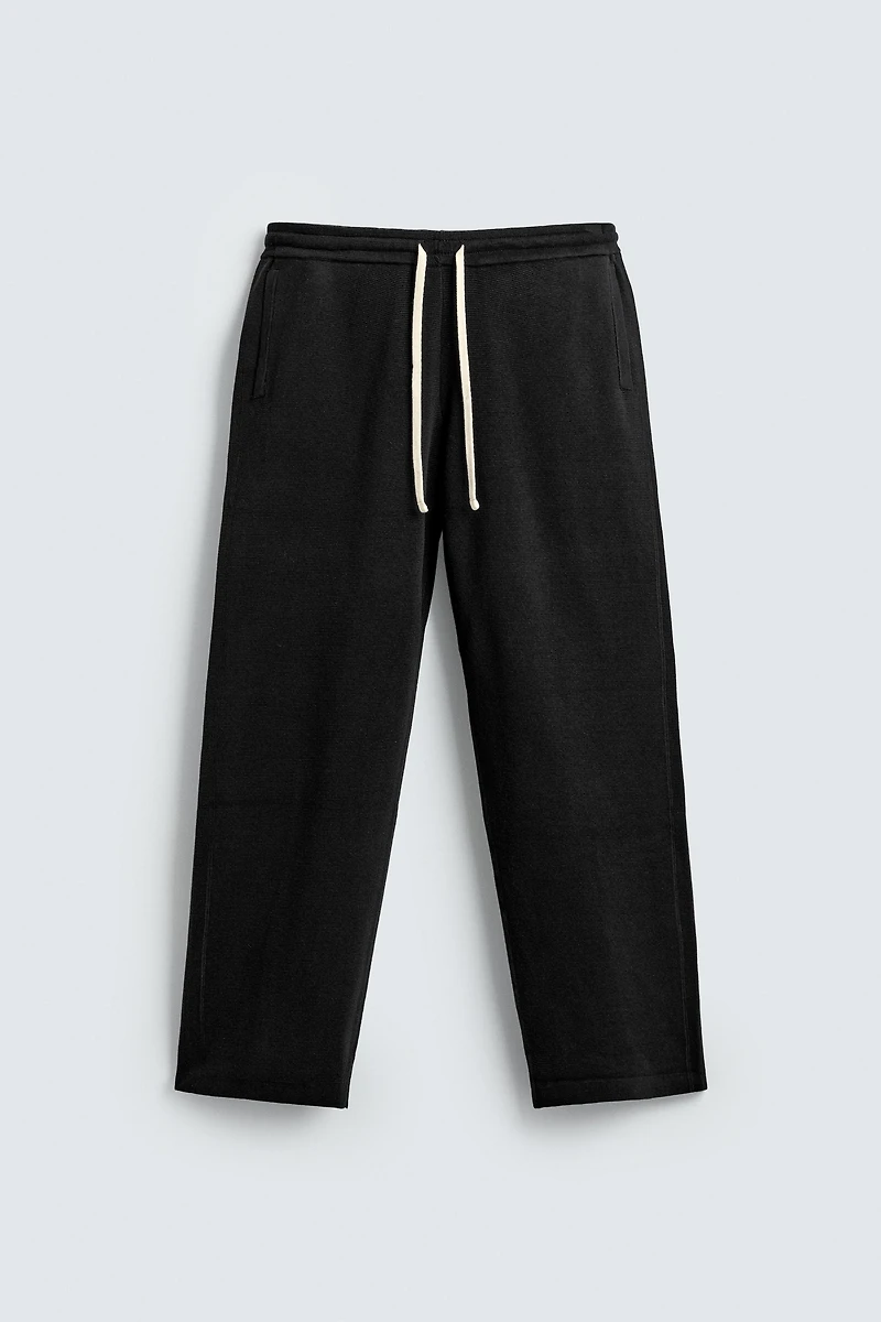 TEXTURED KNIT PANTS