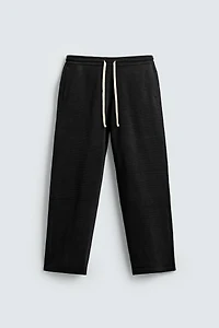 TEXTURED KNIT PANTS