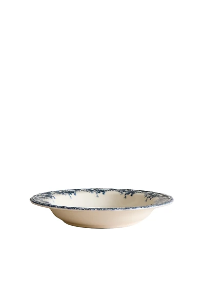 FLORAL EARTHENWARE SOUP PLATE