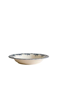FLORAL EARTHENWARE SOUP PLATE