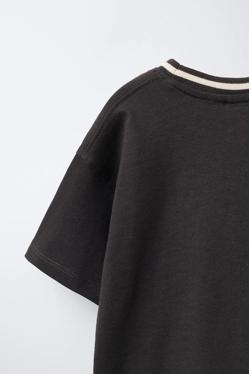 EMBROIDERED TEXT T-SHIRT