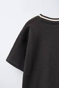 EMBROIDERED TEXT T-SHIRT