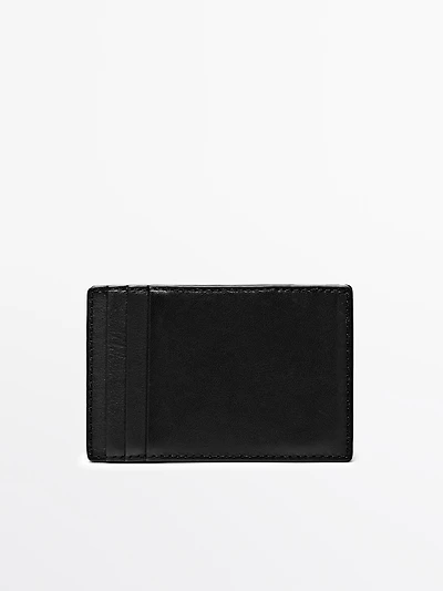 Portefeuille vertical « magic » en cuir nappa