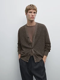 Cardigan 100 % coton mouliné