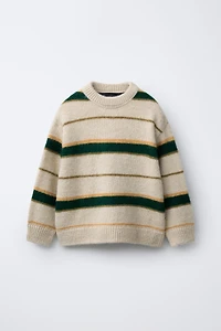 PULL EN MAILLE À RAYURES
