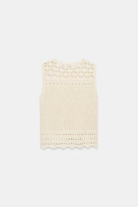 POINTELLE KNIT TOP