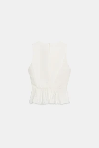 DRAPED RUFFLE TOP