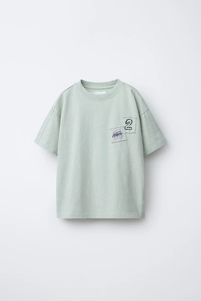 T-SHIRT EFFET DÉLAVÉ PIÈCES
