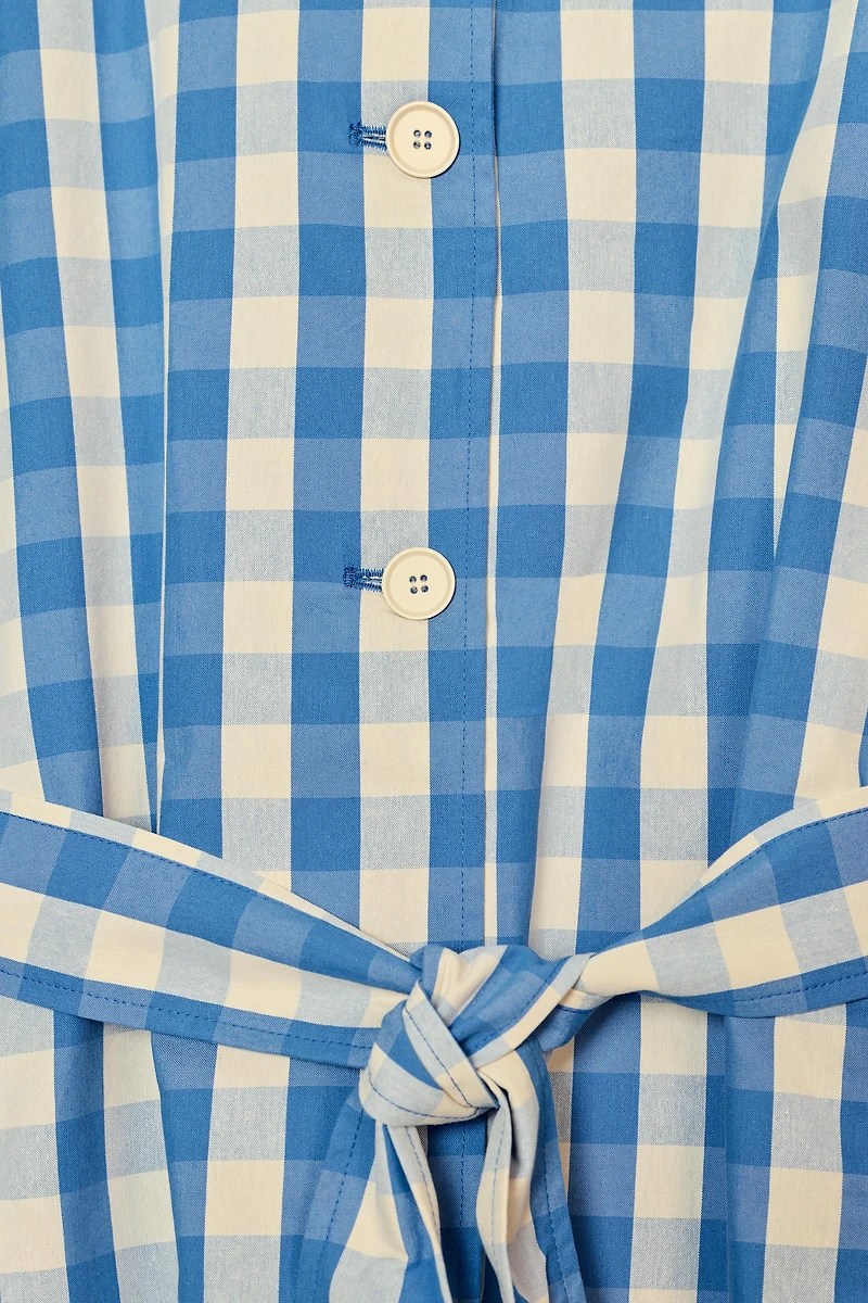 GINGHAM TRENCH COAT