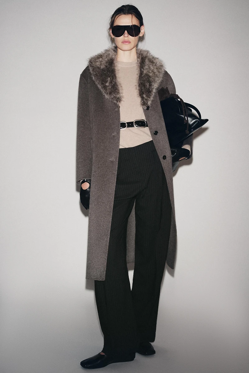 MANTEAU EN MÉLANGE DE LAINE ZW COLLECTION ÉDITION LIMITÉE