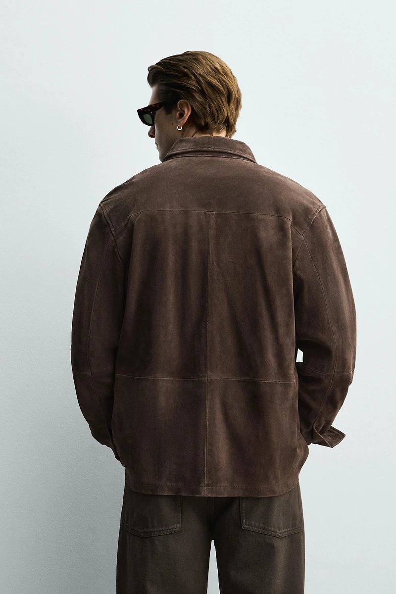 SUEDE LEATHER OVERSHIRT