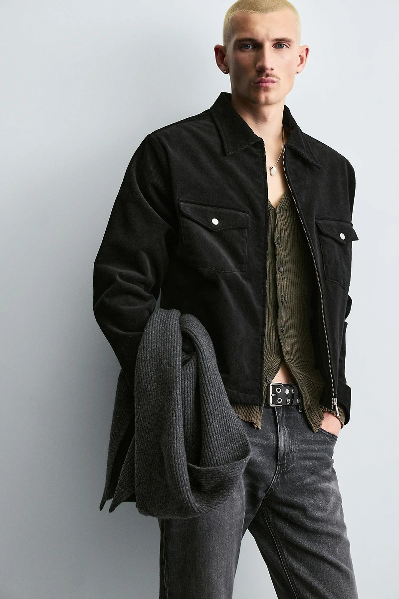 BOXY FIT CORDUROY OVERSHIRT