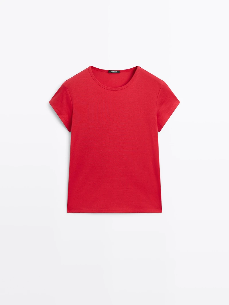 T-shirt à manches courtes 100 % coton mercerisé