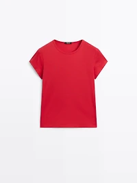 T-shirt à manches courtes 100 % coton mercerisé