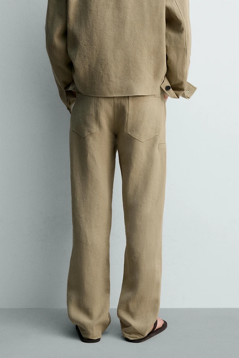 PANTALON BALLON FIT 100% LIN