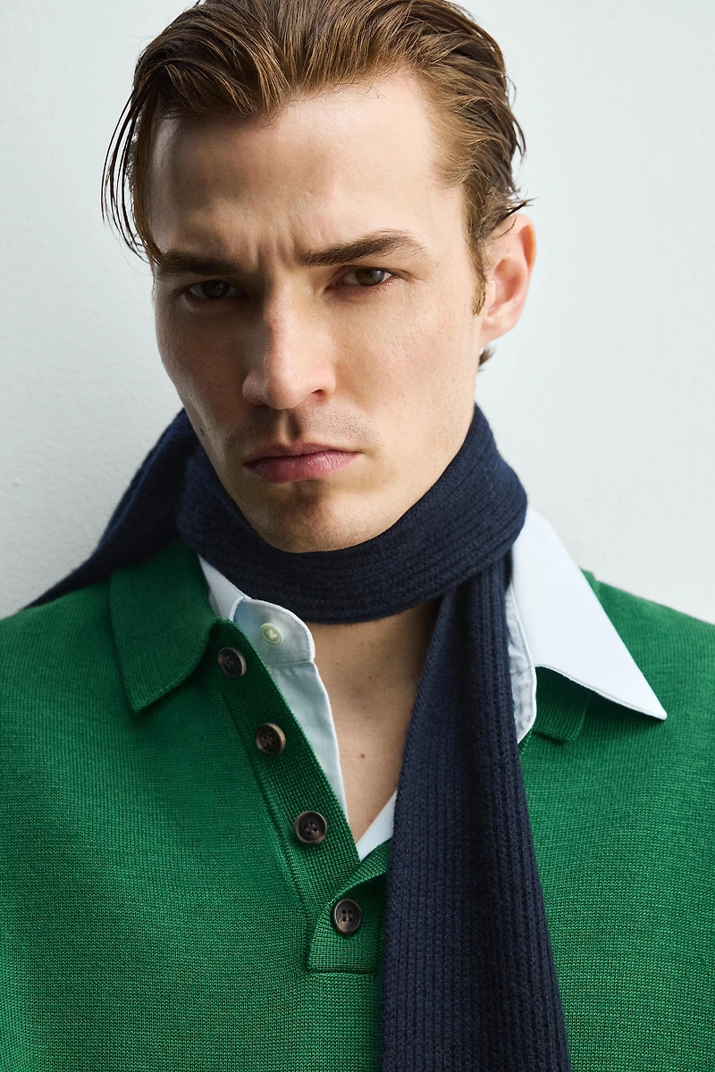 POLO EN MAILLE DE LAINE