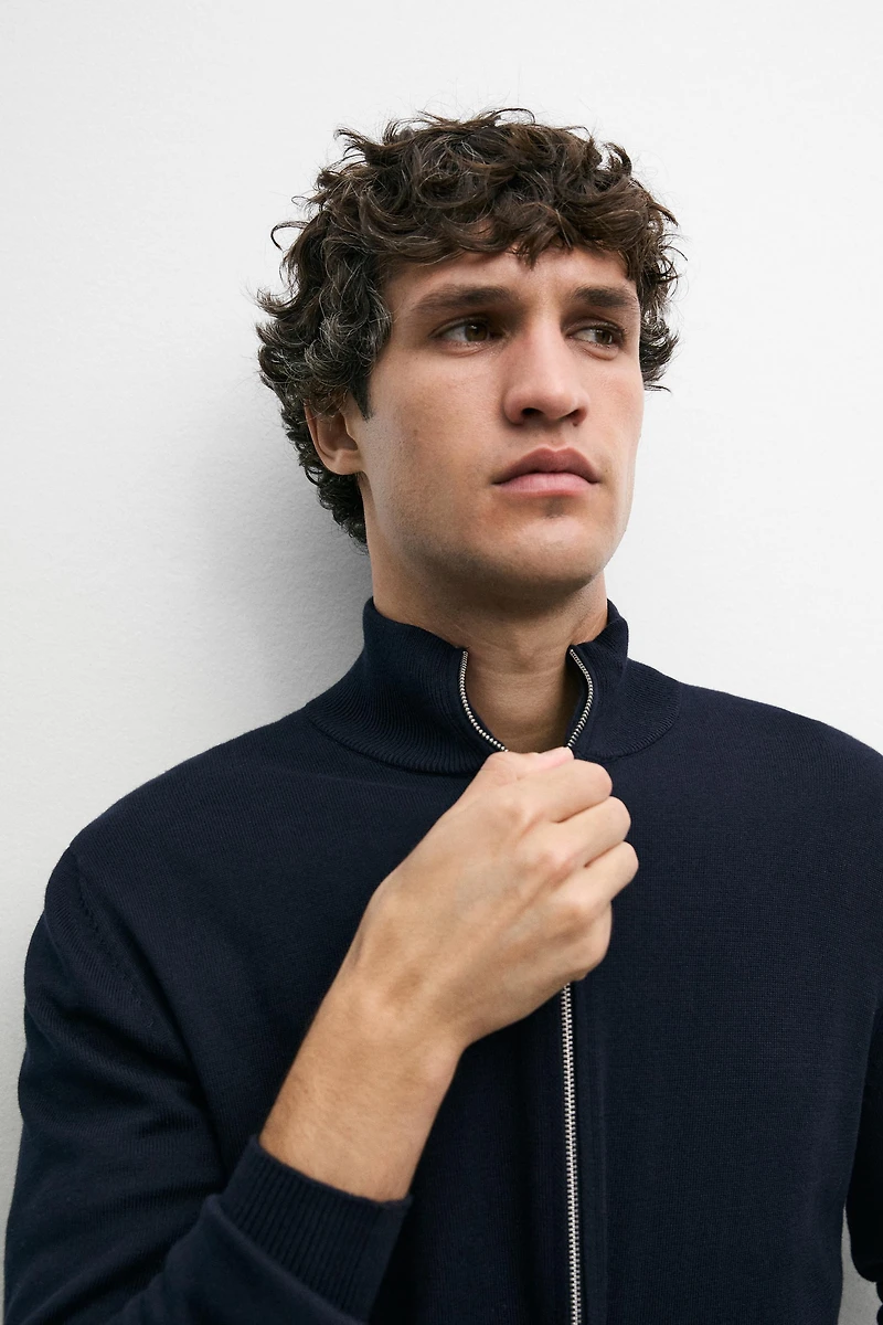 100% cotton knit cardigan