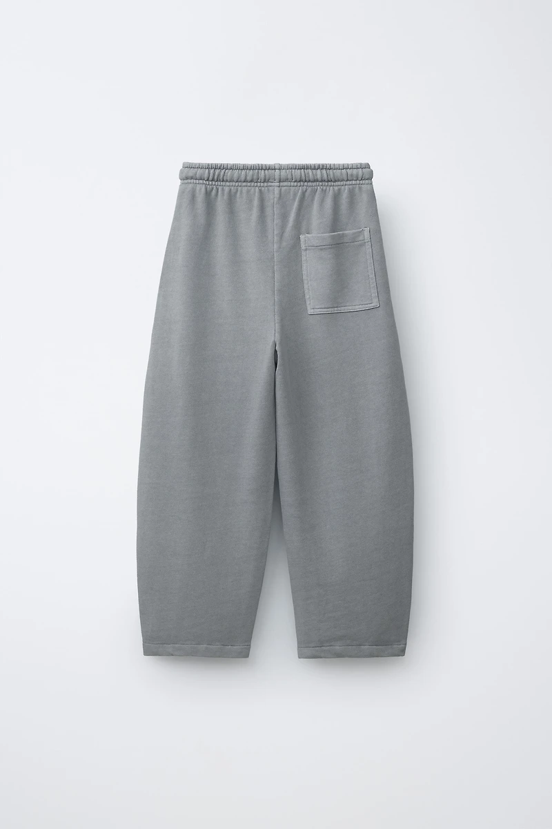 PANTALON BARREL TEINT EN PIÈCE À DÉCOUPES