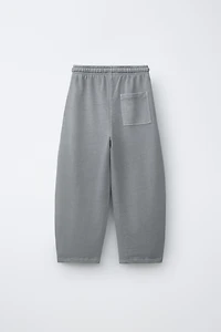 PANTALON BARREL TEINT EN PIÈCE À DÉCOUPES