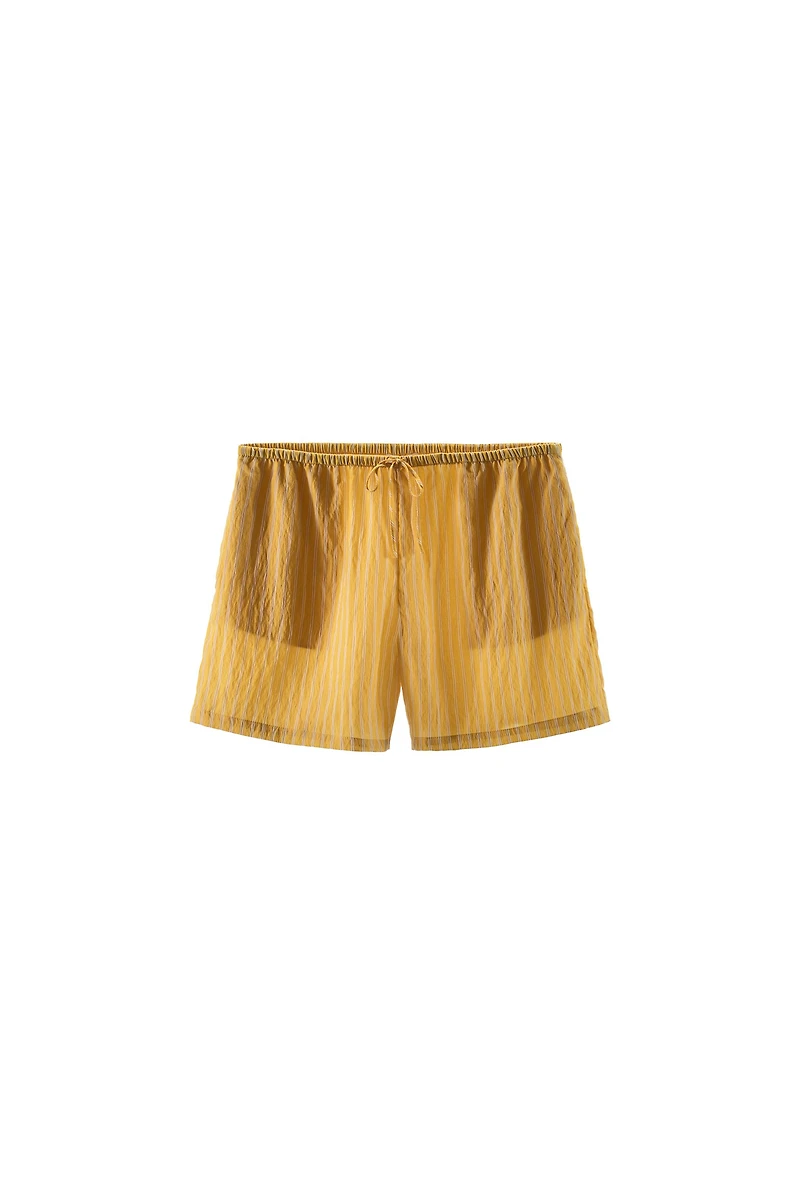 STRIPED PRINT SHORTS
