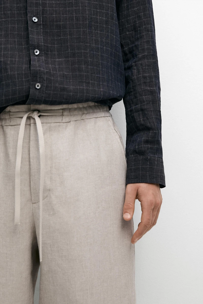100% linen textured co-ord pants