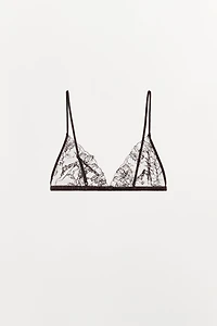 LACE TRIM TRIANGLE BRA