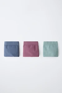 8-14 ANS / LOT DE TROIS JUPES-CULOTTES SEAMLESS