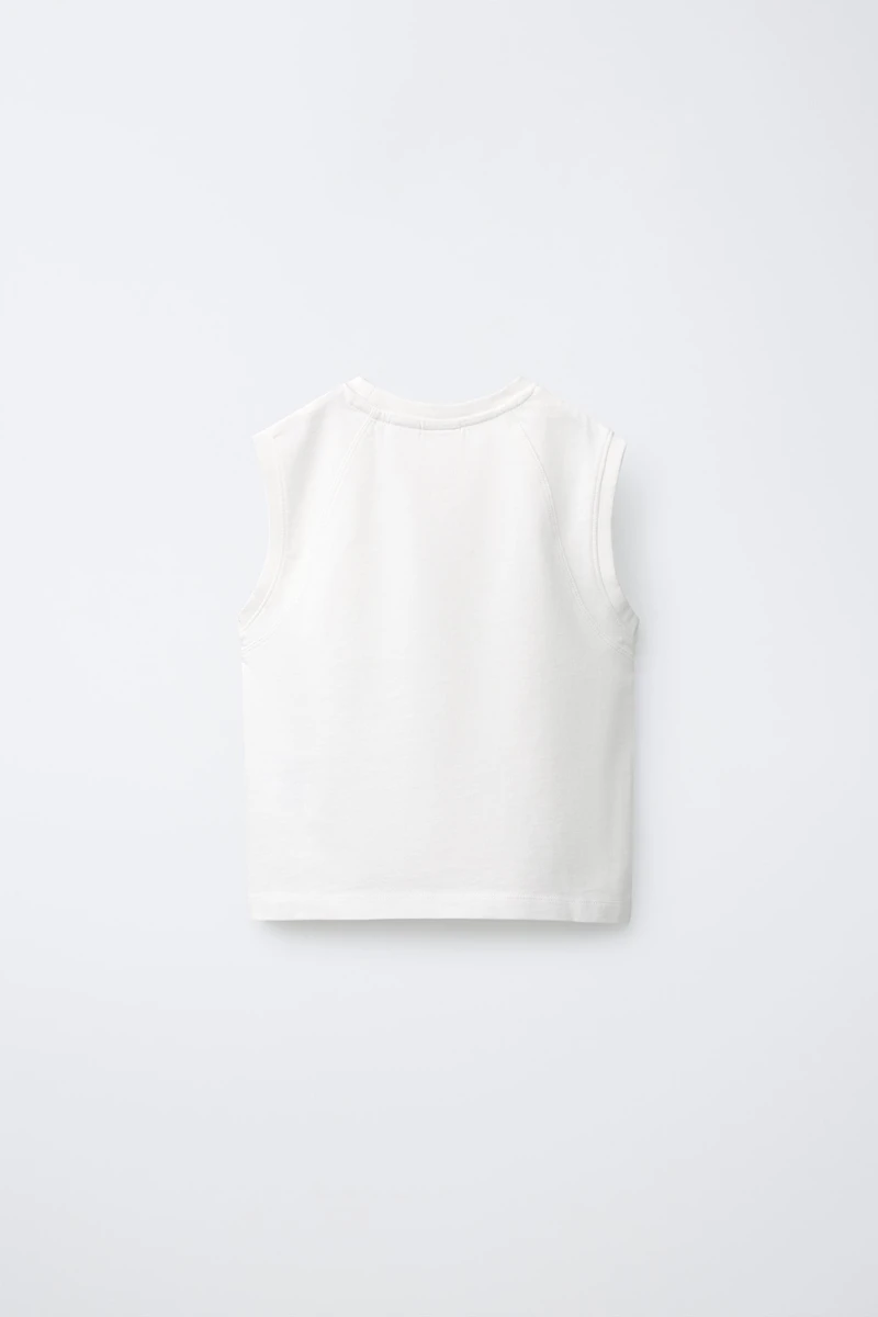 T-SHIRT UNI SANS MANCHES