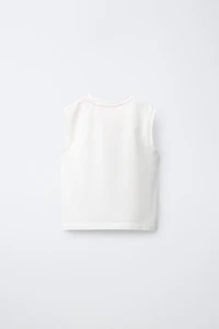T-SHIRT UNI SANS MANCHES