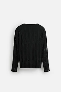 DROP STITCH TEXTURED SWEATER