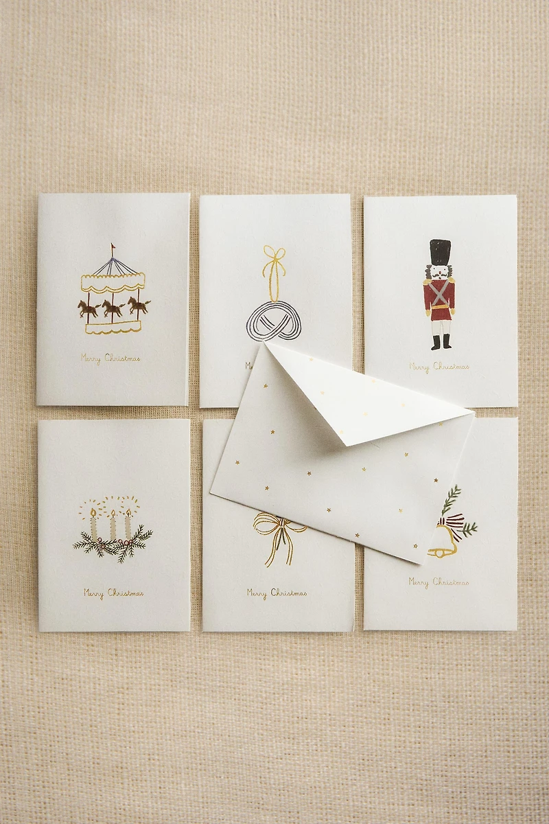 SET OF CHRISTMAS FIGURE POSTCARDS (SET OF 6)