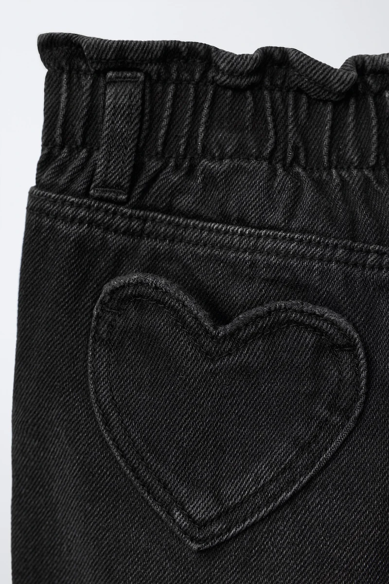 HEART POCKET PAPERBAG JEANS
