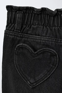 HEART POCKET PAPERBAG JEANS
