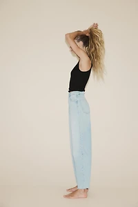HIGH-WAIST TRF BARREL JEANS