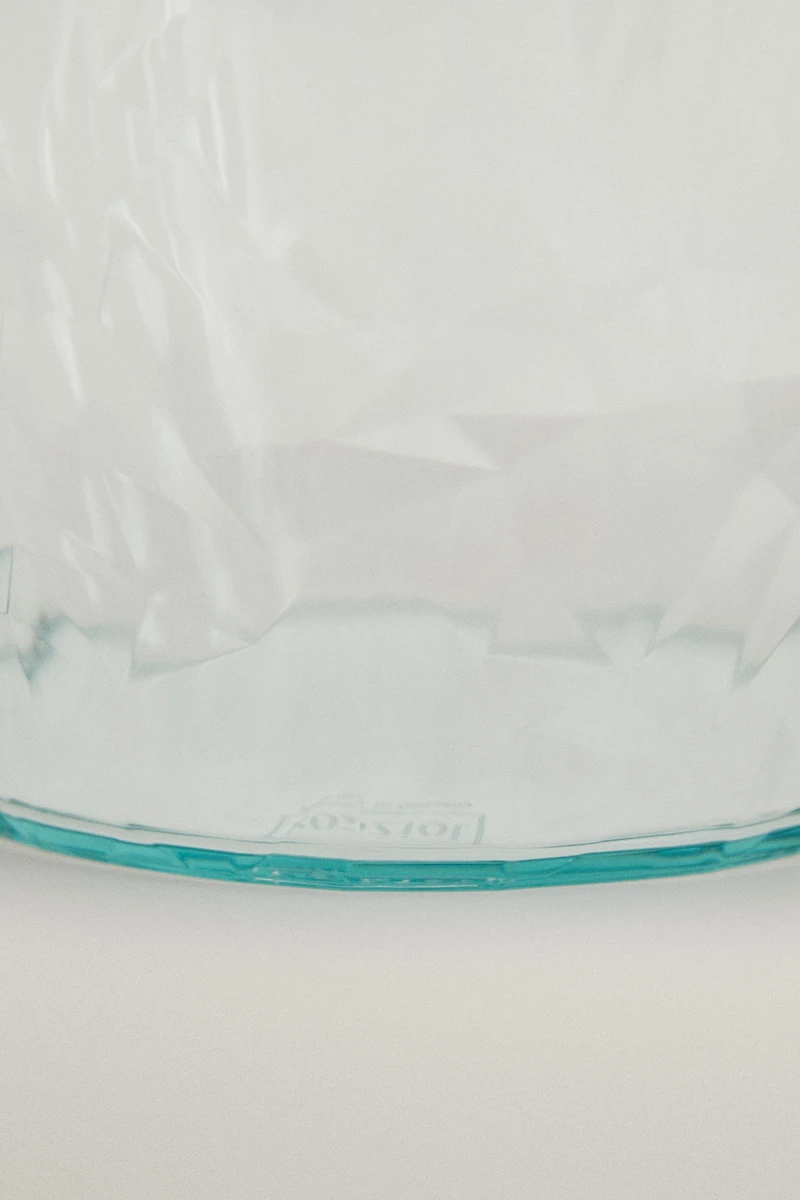 ACRYLIC BOWL WITH RAISED DIAMOND DESIGN