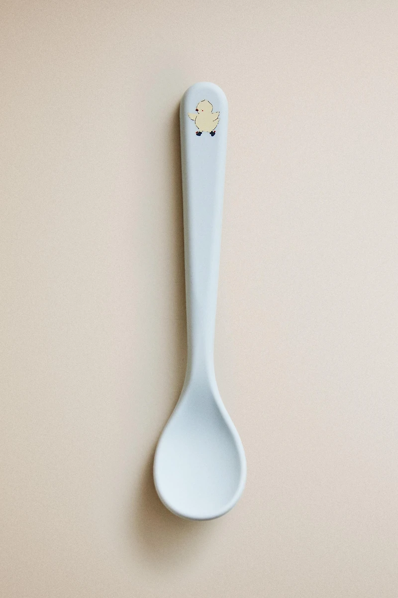 KIDS' SILICONE CHICK SPOON