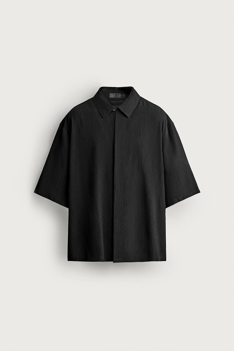 TEXTURED BOXY FIT SHIRT