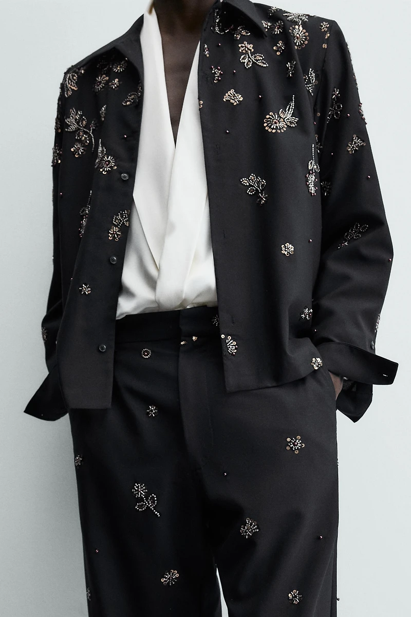 RELAXED FIT SEQUIN PANTS LIMITED EDITION